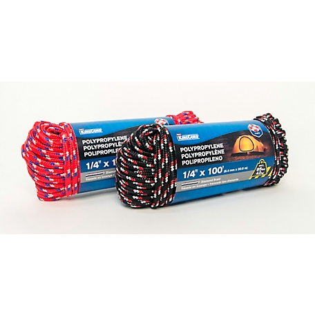 CORDA 1/4 in. x 100 ft. Diamond Braid Polypropylene General Purpose Rope at  Tractor Supply Co.