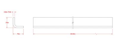 Image showing  SteelWorks 3/4 in. x 3/4 in. x 3 ft. #11 Angle, Zinc-Plated