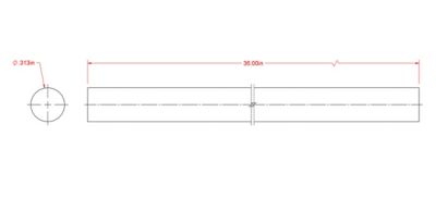 Image showing  SteelWorks 5/16 in. x 3 ft. Un-Threaded Solid Steel Rod, Zinc-Plated