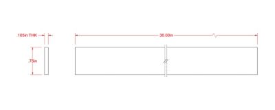 Image showing  SteelWorks 7/64 in. x 3/4 in. x 3 ft. Steel Flat, Zinc-Plated
