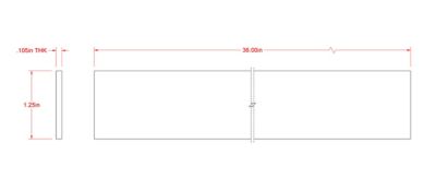 Image showing  SteelWorks 7/64 in. x 1-1/4 in. x 3 ft. Steel Flat, Zinc-Plated