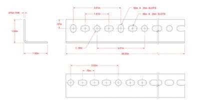 Image showing  SteelWorks 1-1/2 in. x 1-1/2 in. x 3 ft. Slotted Angle, Zinc-Plated