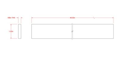 Image showing  SteelWorks 3/16 in. x 1 in. x 4 ft. Weldable Steel Flat