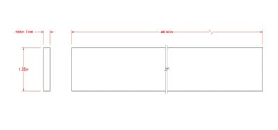 Image showing  SteelWorks 3/16 in. x 1-1/4 in. x 4 ft. Weldable Steel Flat