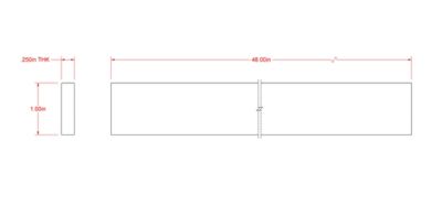 Image showing  SteelWorks 1/4 in. x 1 in. x 4 ft. Weldable Steel Flat