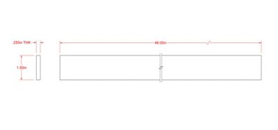 Image showing  SteelWorks 1/4 in. x 1-1/2 in. x 4 ft. Weldable Steel Flat