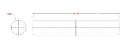 Image showing  SteelWorks 1/2 in. x 4 ft. Un-Threaded Weldable Solid Hot-Rolled Steel Rod