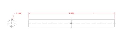 Image showing  SteelWorks 1/4 in. x 6 ft. Un-Threaded Weldable Solid Cold-Rolled Steel Rod