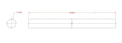 Image showing  SteelWorks 5/16 in. x 4 ft. Un-Threaded Weldable Solid Cold-Rolled Steel Rod