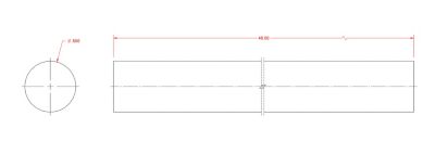 Image showing  SteelWorks 1/2 in. x 4 ft. Un-Threaded Weldable Solid Cold-Rolled Steel Rod