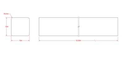 Image showing  SteelWorks 1/8 in. x 1 ft. Un-Threaded Square Key Stock, Zinc-Plated
