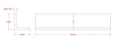 Image showing  SteelWorks 1/4 in. x 2 in. x 4 ft. Weldable Hot-Rolled Steel Angle