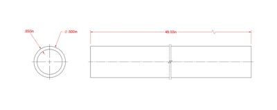 Image showing  SteelWorks 1/2 in. x 4 ft. Weldable Steel Round Tube