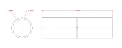 Image showing  SteelWorks 3/4 in. x 4 ft. Weldable Steel Round Tube