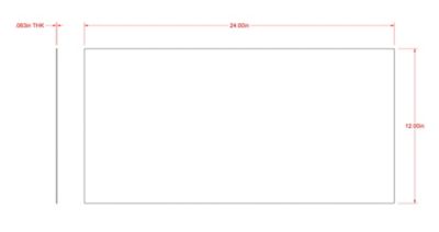 Image showing  SteelWorks 12 in. x 24 in. #16 Weldable Solid Steel Sheet