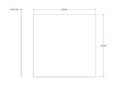Image showing  SteelWorks 24 in. x 24 in. #26 Solid Steel Sheet, Zinc-Plated
