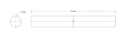 Image showing  SteelWorks 3/8 in. x 6 ft. Un-Threaded Weldable Solid Hot-Rolled Steel Rod