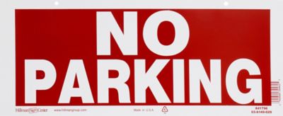 Hillman No Parking Signs, 6 in. x 15 in., 6-Pack