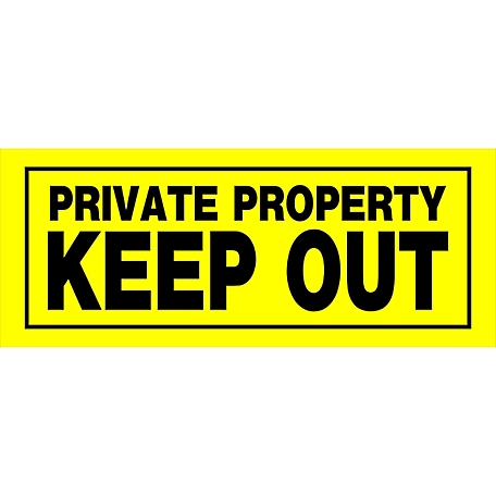 Hillman Private Property Keep Out Sign, 6 in. x 15 in.