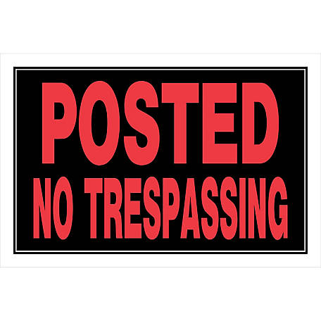 Horizontal Metal Sign Multiple Sizes Property Trespass Hunting Fishing Shooting 