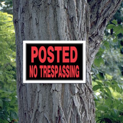 Image showing  Posted No Trespassing Sign, 8 in. x 12 in.