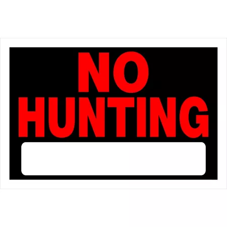 Hillman No Hunting Sign 8" x 12" Safety Signs