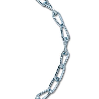 Koch Industries 1-1/4 in. 2/0 Trade Size Coil Twist Link Chain, Zinc, Sold By the Foot