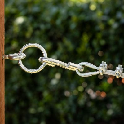 Image showing  3/8 in. x 3-1/2 in. Zinc-Plated Rings with Screw Eye