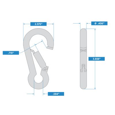 Image showing  Hardware Essentials 4 in. Interlocking Spring Snap, Stainless Steel