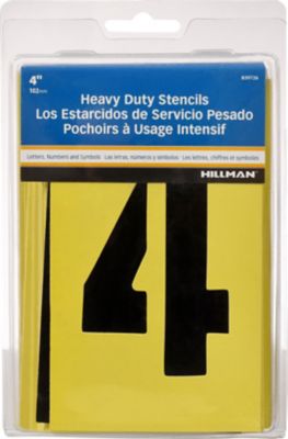 Hillman Letter and Number Stencil Pack (4in.)