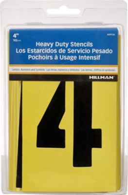 Hillman 4 in. Letter and Number Stencil Pack, 36 pc.