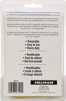 Image showing  4 in. Letter and Number Stencil Pack, 36 pc.