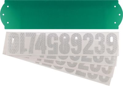 Hillman 6 in. x 18 in. 911 Reflective Address Plaque with Numbers, 0-9
