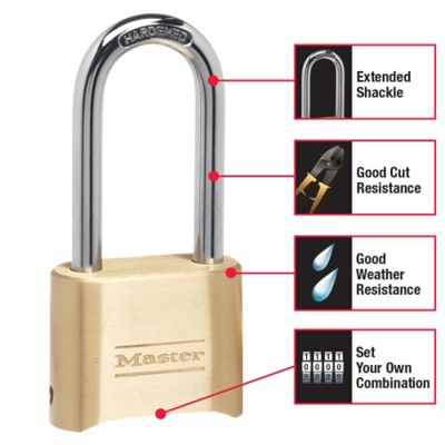Image showing  2-1/4 in. Shackle Set-Your-Own-Combination Padlock