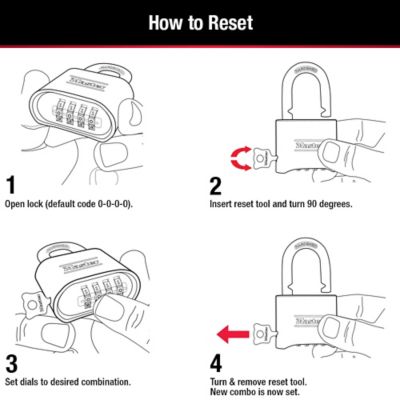 Image showing  2-1/4 in. Shackle Set-Your-Own-Combination Padlock
