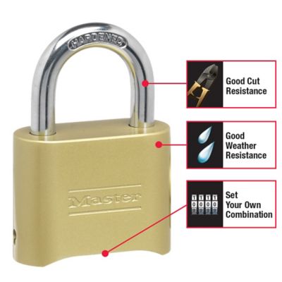 Image showing  1 in. Shackle Set-Your-Own-Combination Padlock, 175D