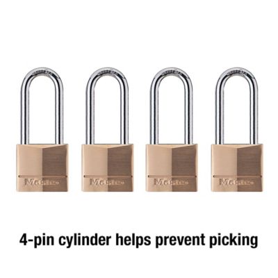 Image showing  2 in. Shackle Solid Body Padlocks, 4-Pack