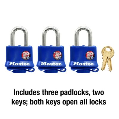 Image showing  1-1/16 in. Shackle Covered Laminated Steel Pin Tumbler Padlock