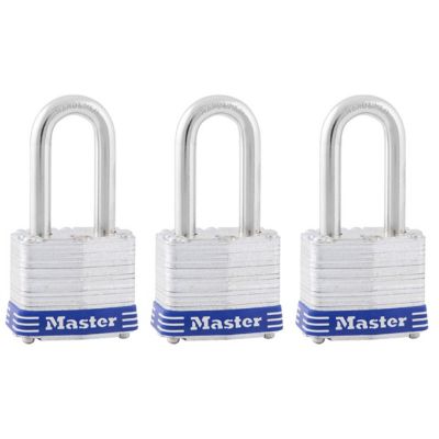 Master Lock 1-1/2 in. Laminated Steel Padlocks, 3-Pack