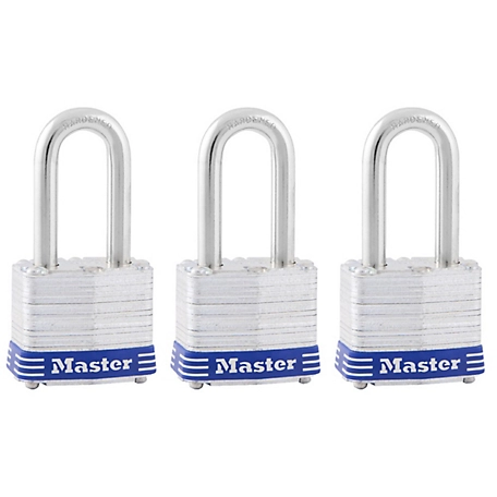 Master Lock 1-1/2 in. Laminated Steel Padlocks, 3-Pack