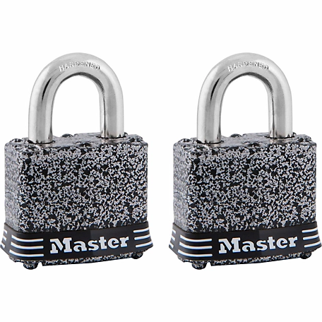Master Lock 9/32 in. Diameter Shackle Rust-Oleum Certified Padlock, 2-Pack