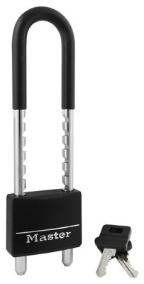 Master Lock 2-3/8 in. to 5-15/16 in. Shackle Covered Solid Body Padlock