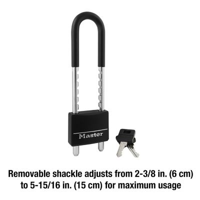 Image showing  2-3/8 in. to 5-15/16 in. Shackle Covered Solid Body Padlock