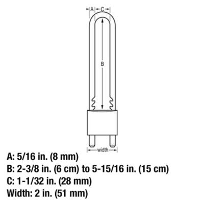 Image showing 6 th Master Lock 2-3/8 in. to 5-15/16 in. Shackle Covered Solid Body Padlock