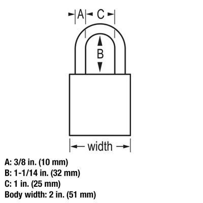 Image showing 6 th Master Lock 15/16 in. Shackle Padlock