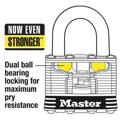 Image showing 5 th Master Lock 1-1/2 in. Shackle Laminated Padlock
