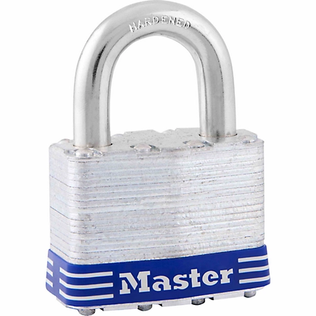 Master Lock 3/8 in. Diameter Shackle Laminated Steel Padlock