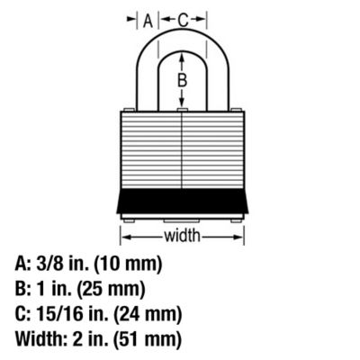 Image showing  1 in. Shackle Laminated Steel Padlock