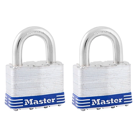 Master Lock 1 in. Laminated Steel Padlocks, 2-Pack