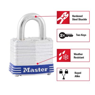 Image showing  1 in. Shackle Laminated Steel Padlocks, 2-Pack
